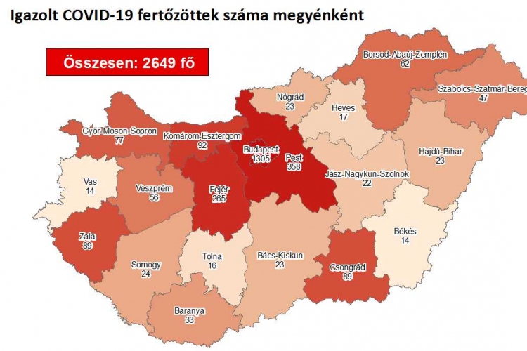 Meghalt 11 beteg és 66-tal emelkedett a koronavírus-fertőzöttek száma Magyarországon