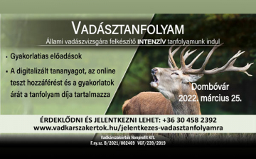 Vadásztanfolyam indul Dombóváron